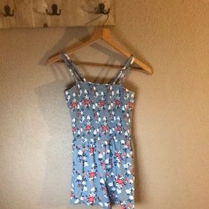 Blue Floral Romper